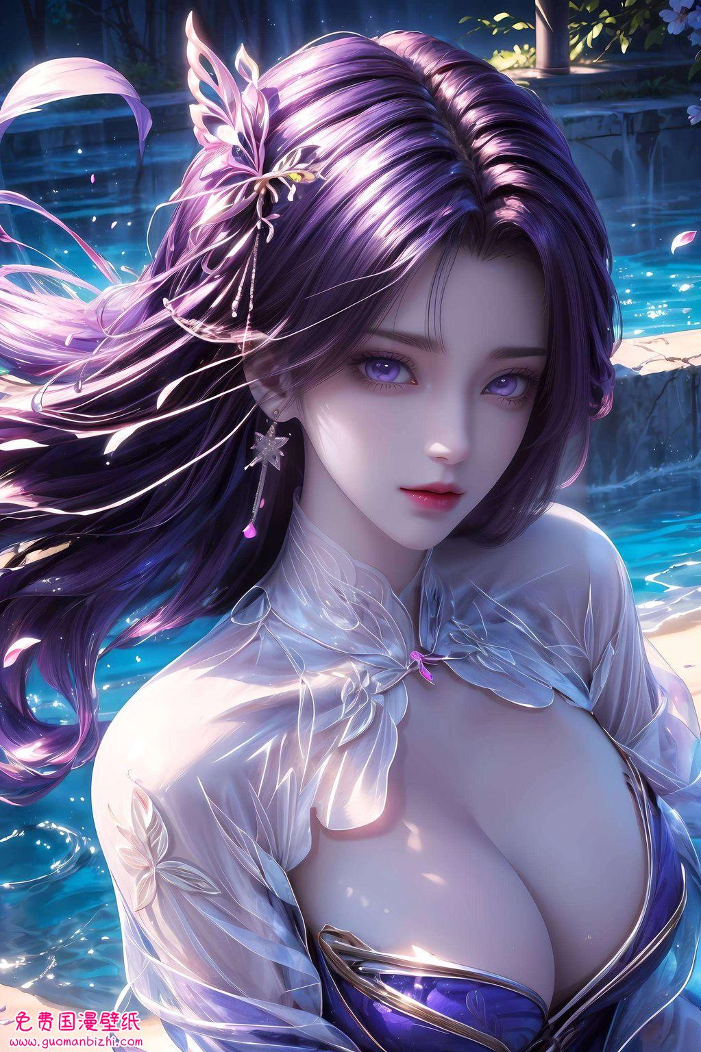 她的倩影如梦似幻动漫美女的魅力