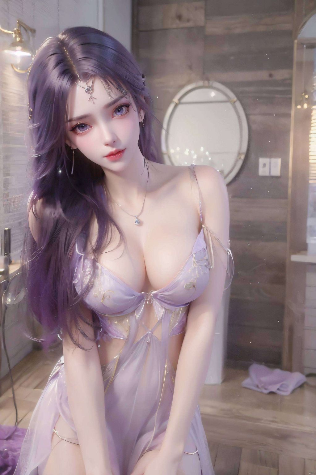 以她独有的玄幻气质她的笑容温暖如春