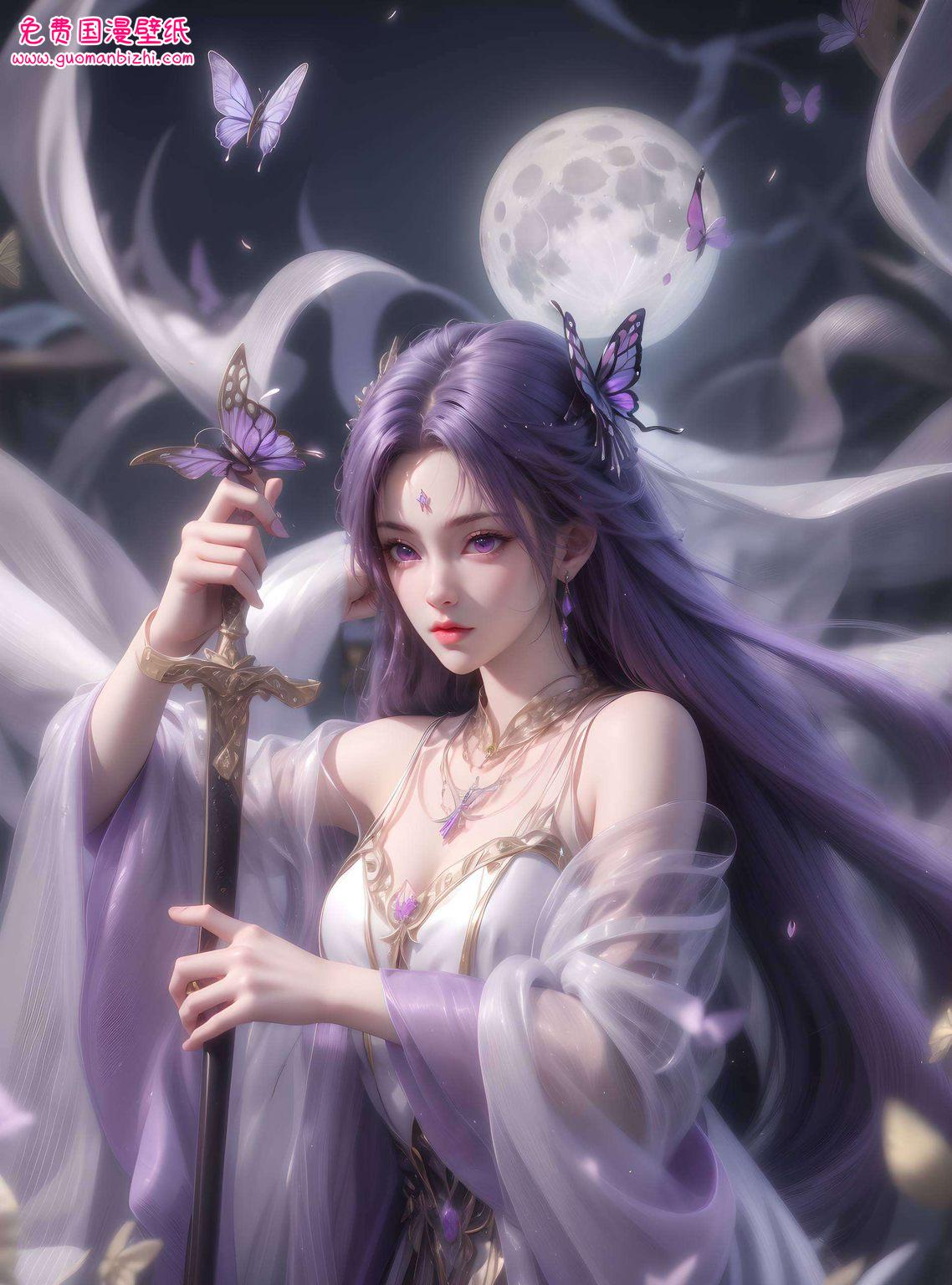 与云曦壁纸上那翩翩如仙的国漫美女让人不禁感叹：人生如画