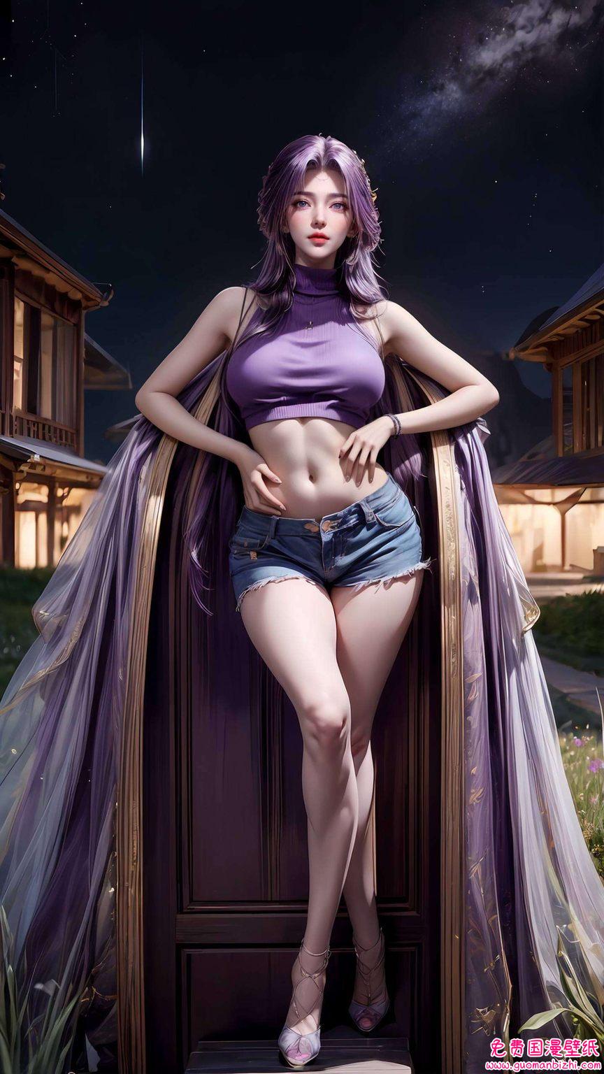 她的身影如同《完美世界》中的梦幻仙子为你的电脑桌面增添一抹玄幻的浪漫色彩