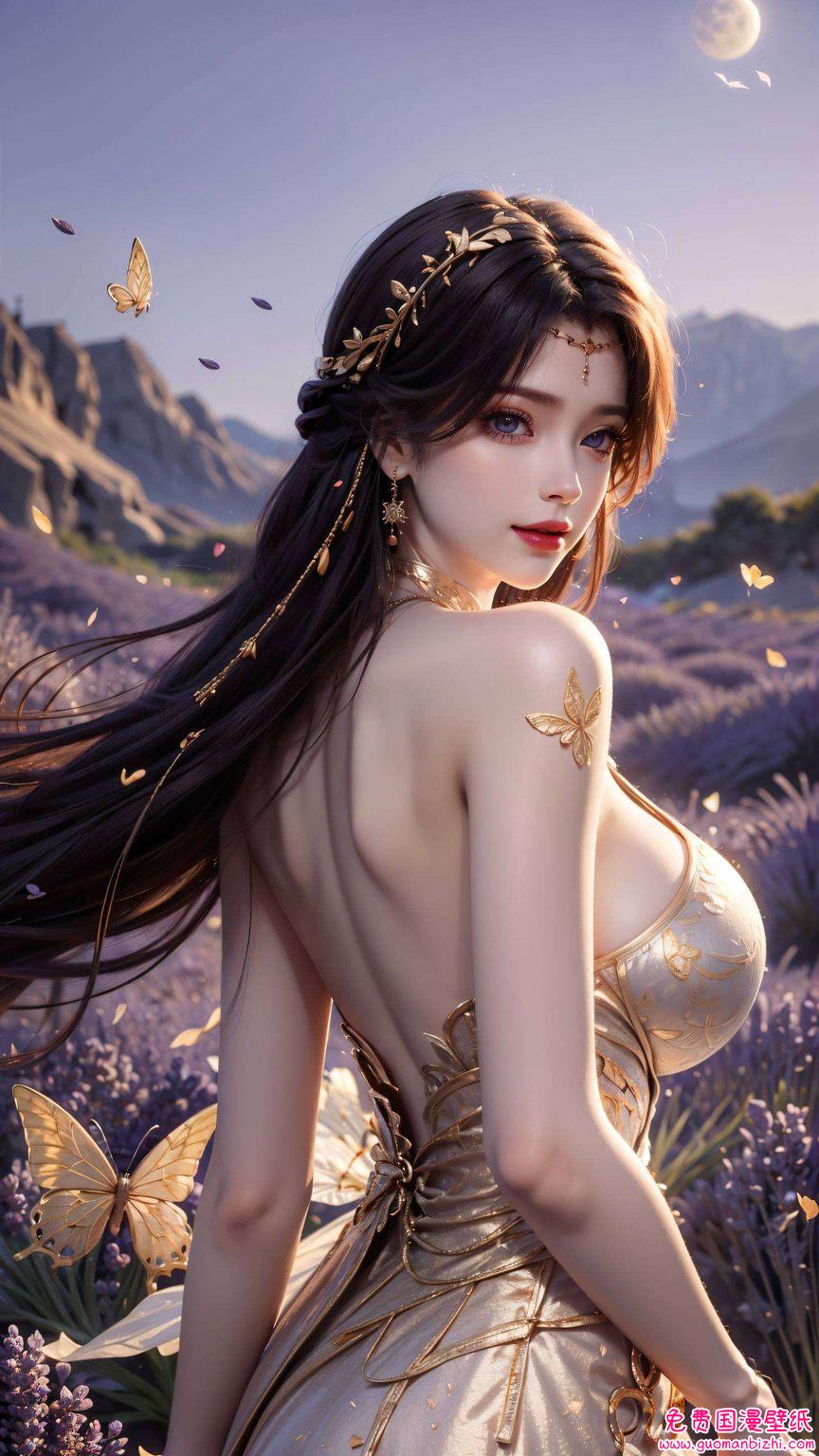 眼神中透露着深邃的玄幻气息云曦女神以其独特的魅力