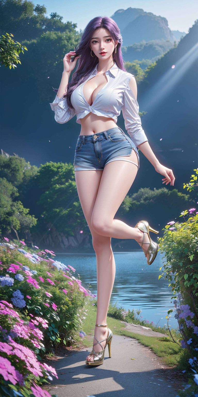 她那绝美的剪辑图片高清壁纸中流转的玄幻色彩