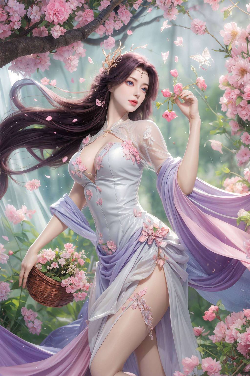 不仅是动漫美女的灵动漫步在云曦上界的绚丽星空