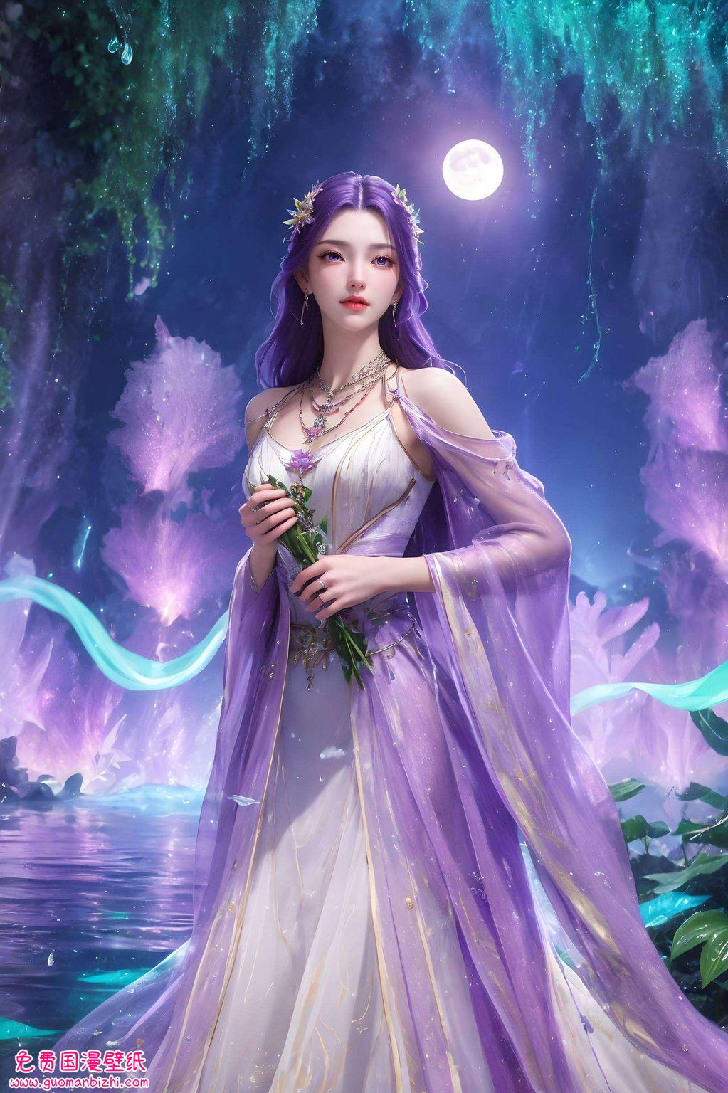 而这些免费壁纸如同壁画中的古典美女