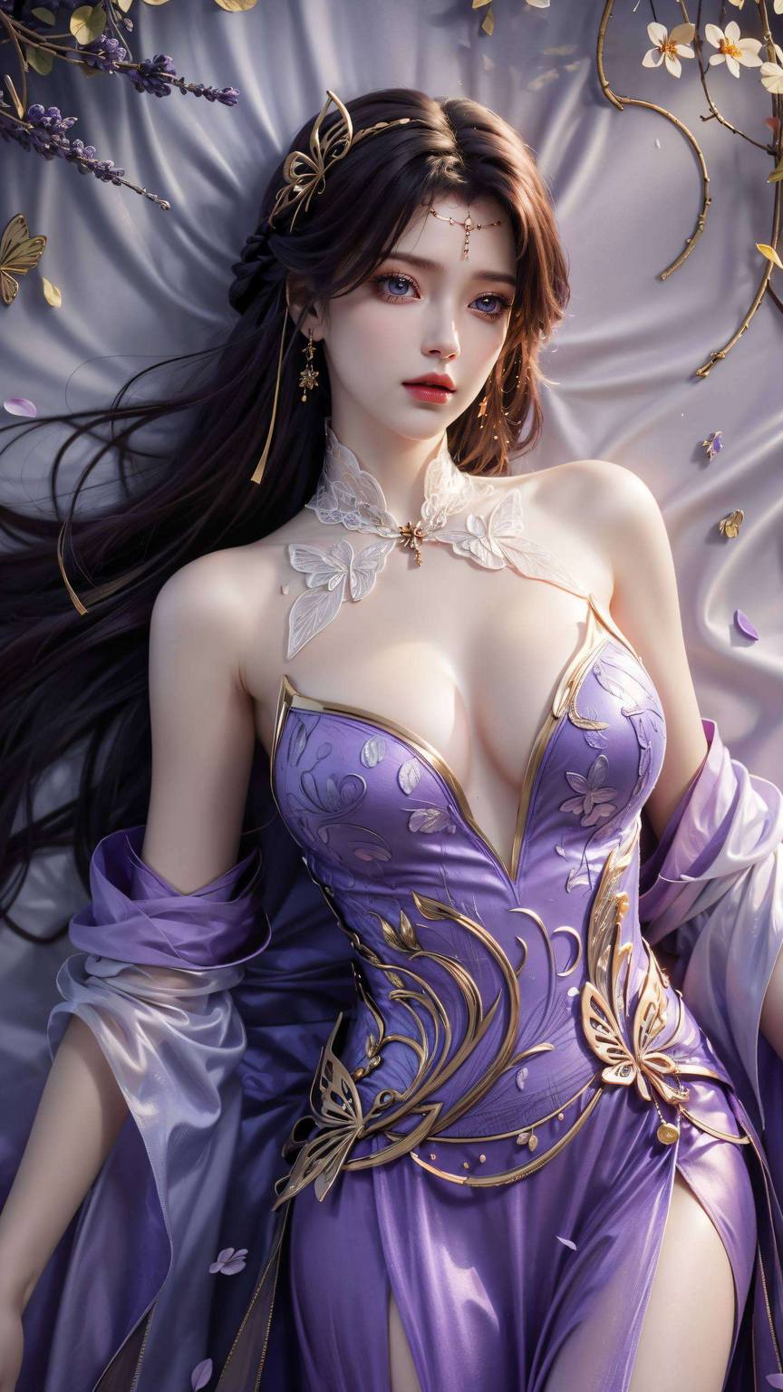 那壁纸上的她每一褶皱都仿佛绘出了国漫的繁华