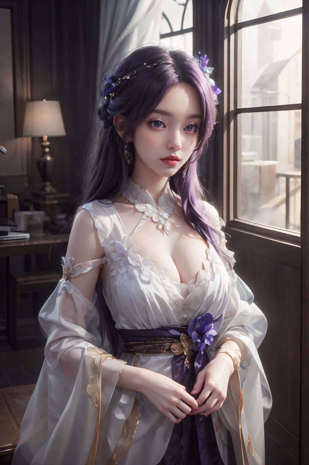 她不仅是壁纸上的美丽倩影云曦轻拂过岁月的长河
