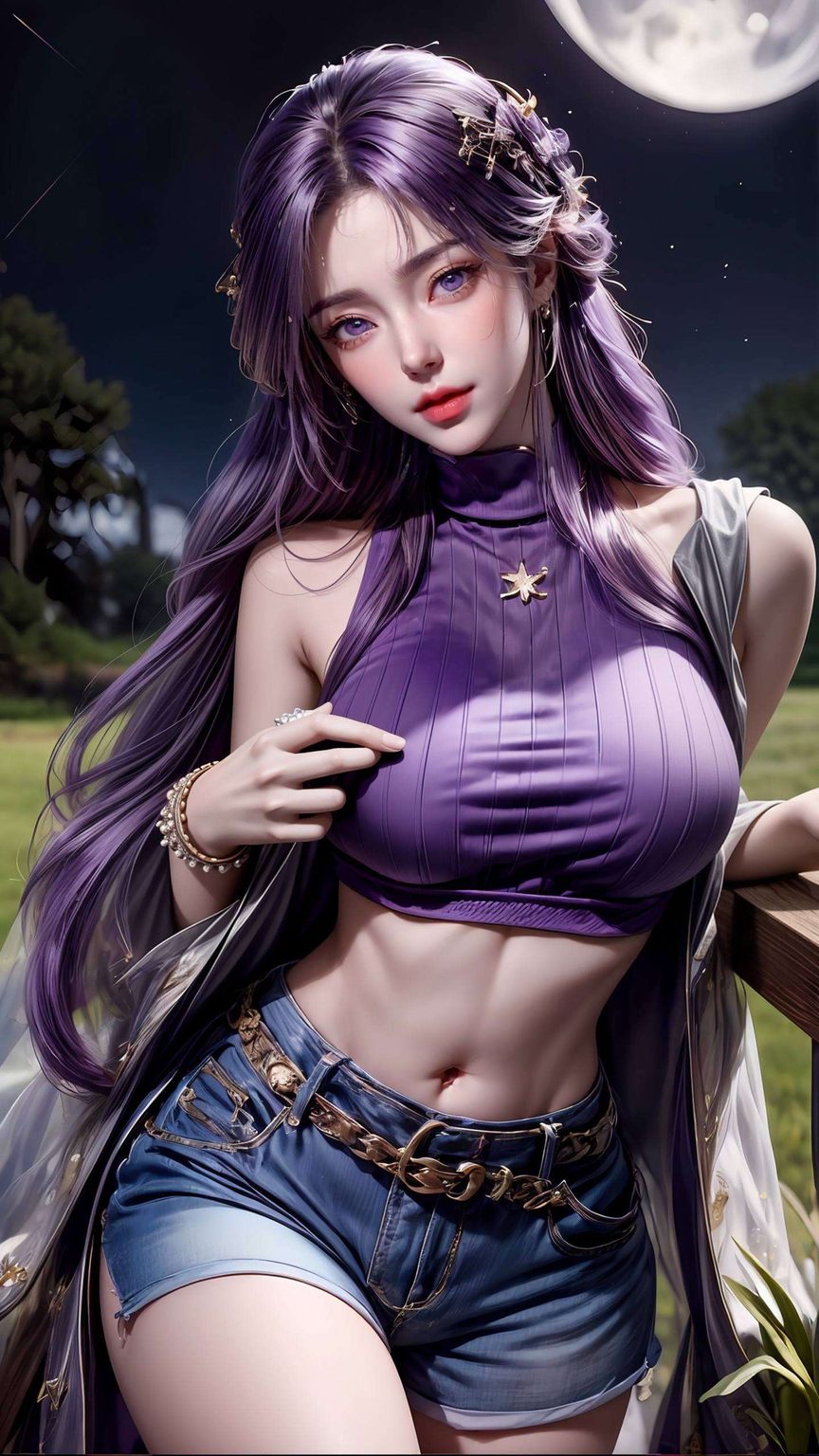 云曦如同完美世界的精灵在这绚烂的动漫世界里