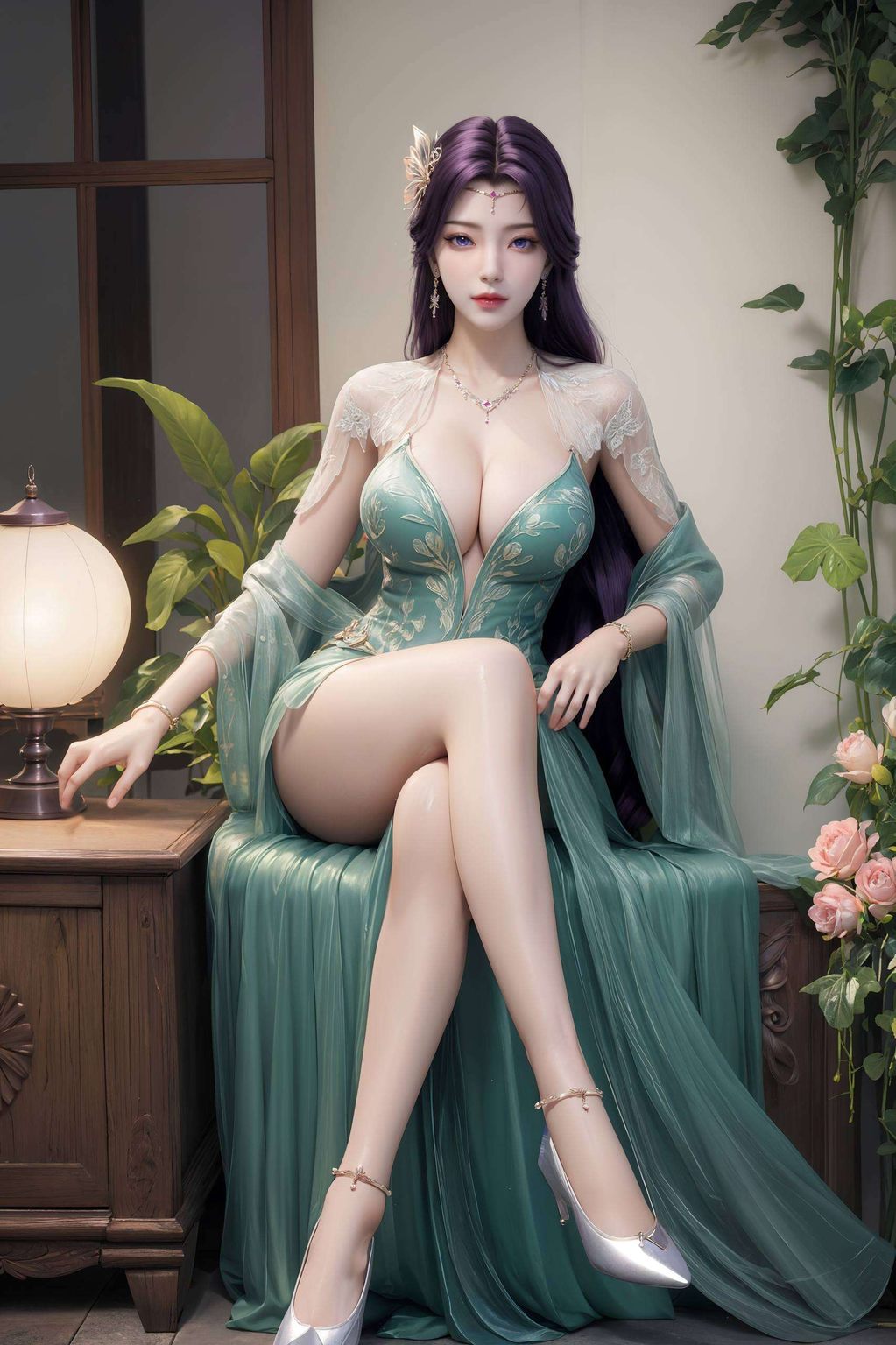 让人不禁沉浸在这份独特的美感之中她那国漫女神的容颜