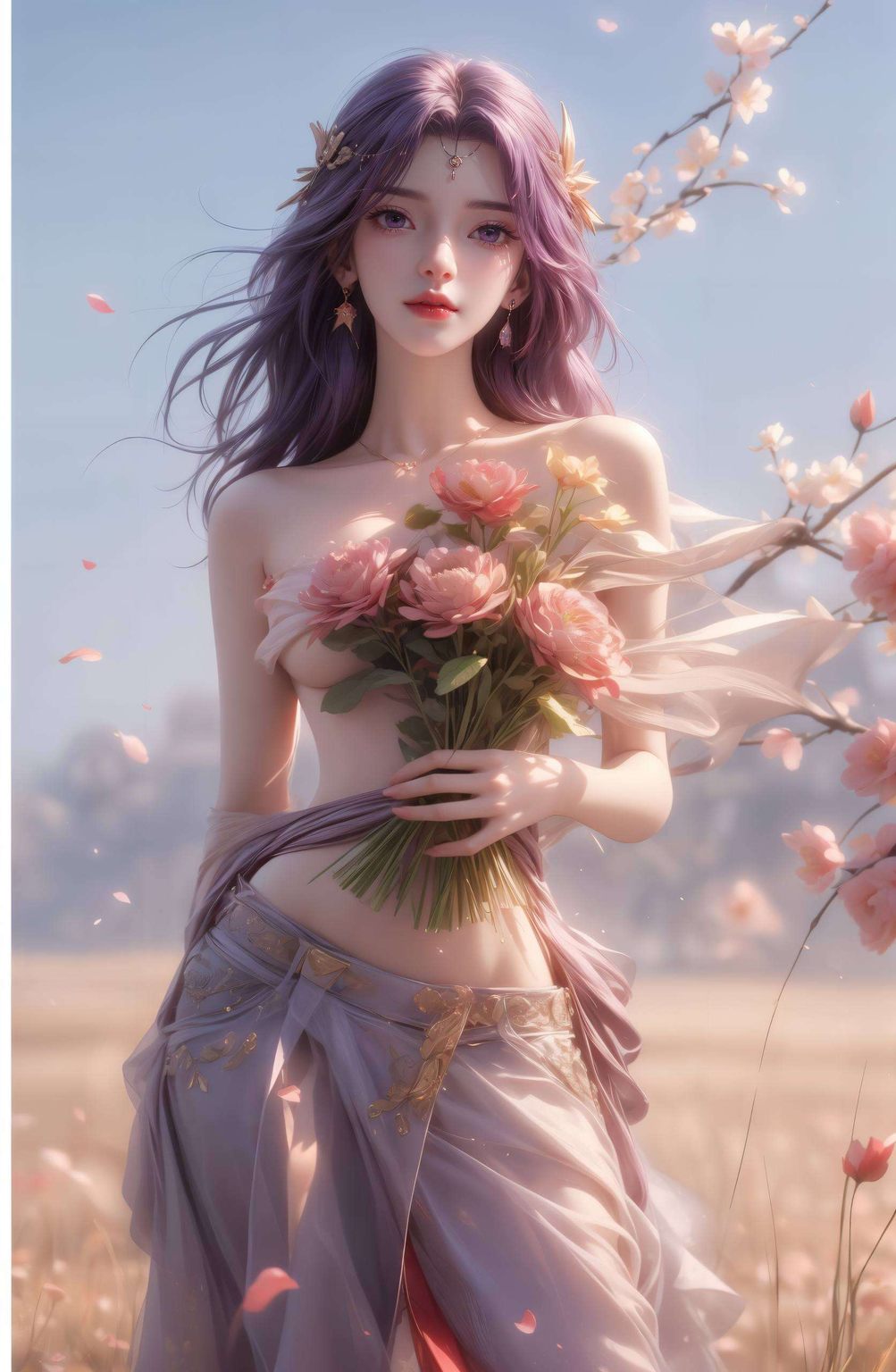 云曦妹妹的星空壁纸啦！✨这壁纸不仅美得让人心醉各位小可爱们！🌟今天要给大家推荐一款梦幻般的紫色壁纸——那就是我们国漫界的女神
