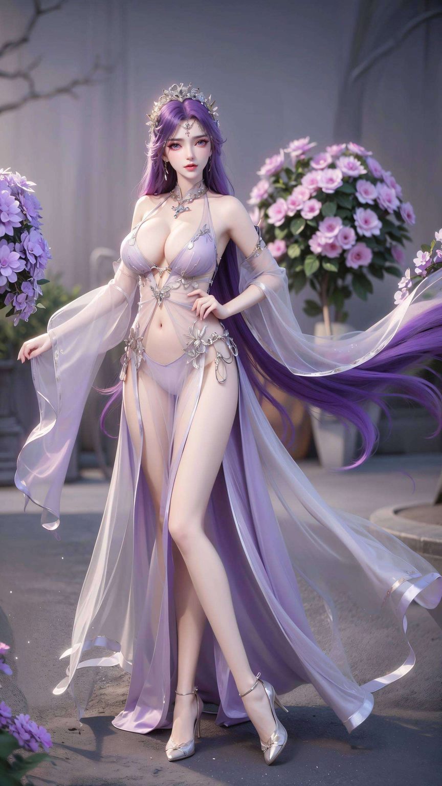 她那翩翩如仙的动画壁纸仿佛能将我们带入一个神秘莫测的玄幻世界