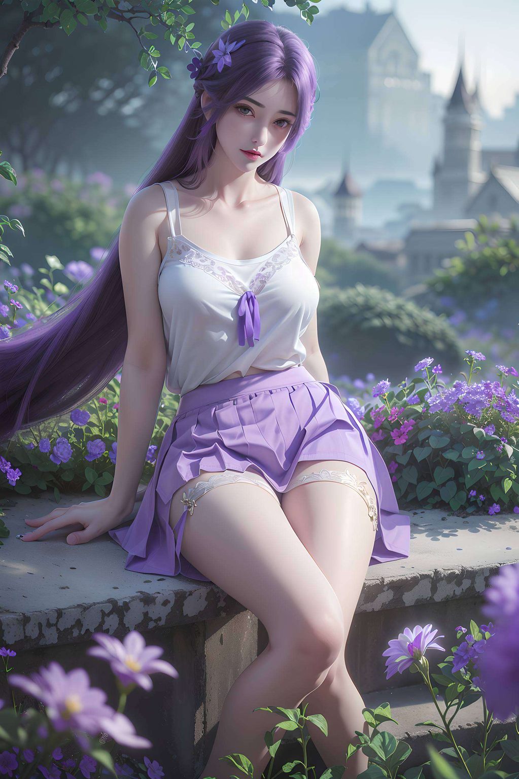 身旁云曦女神翩翩起舞漫步在完美的世界画卷中