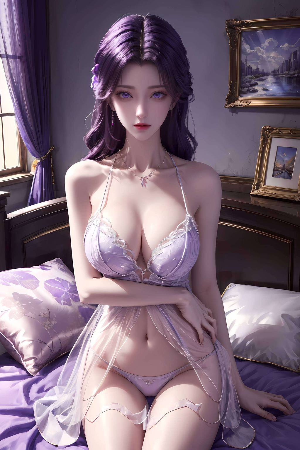 国漫女神绚烂色彩映衬其姿