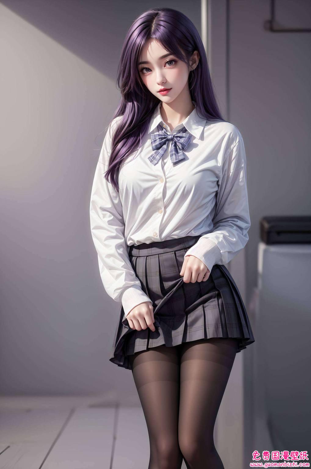 她长发飘逸美的令人心醉