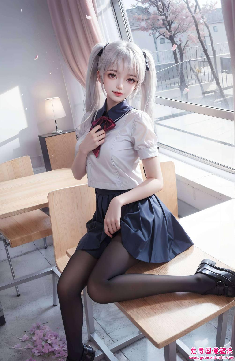 既有着国漫女神的独特韵味如同那些绘制在炫彩壁纸上的细腻笔触