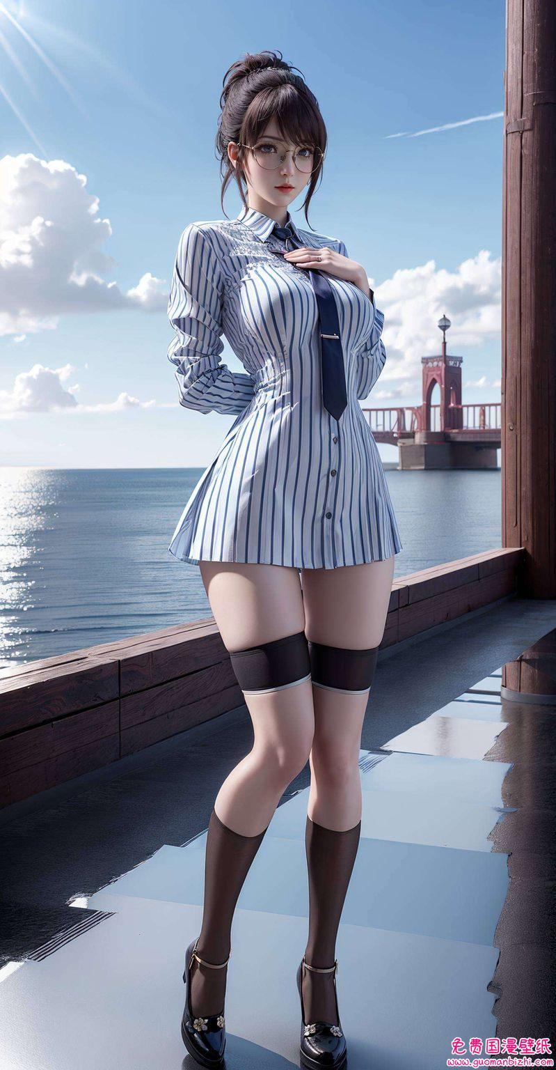 在绚烂的苹果炫彩壁纸中国漫女神詹岚翩翩起舞
