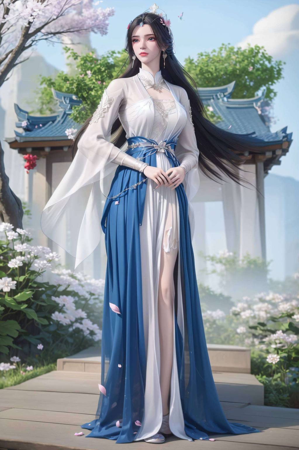 她的眼眸深邃仿佛从仙逆中走出