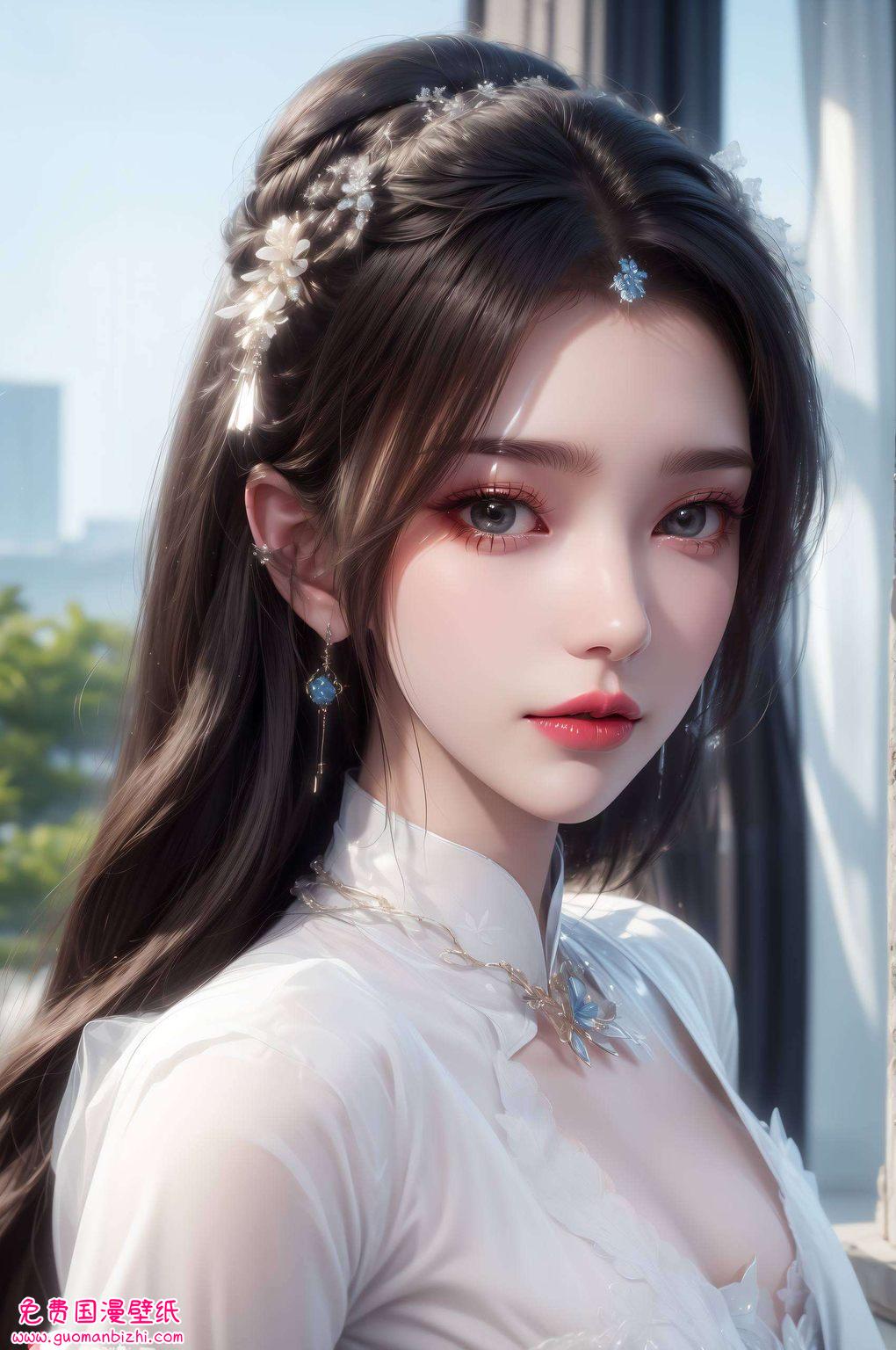 李慕婉这款壁纸以柔和的色调平衡视觉疲劳