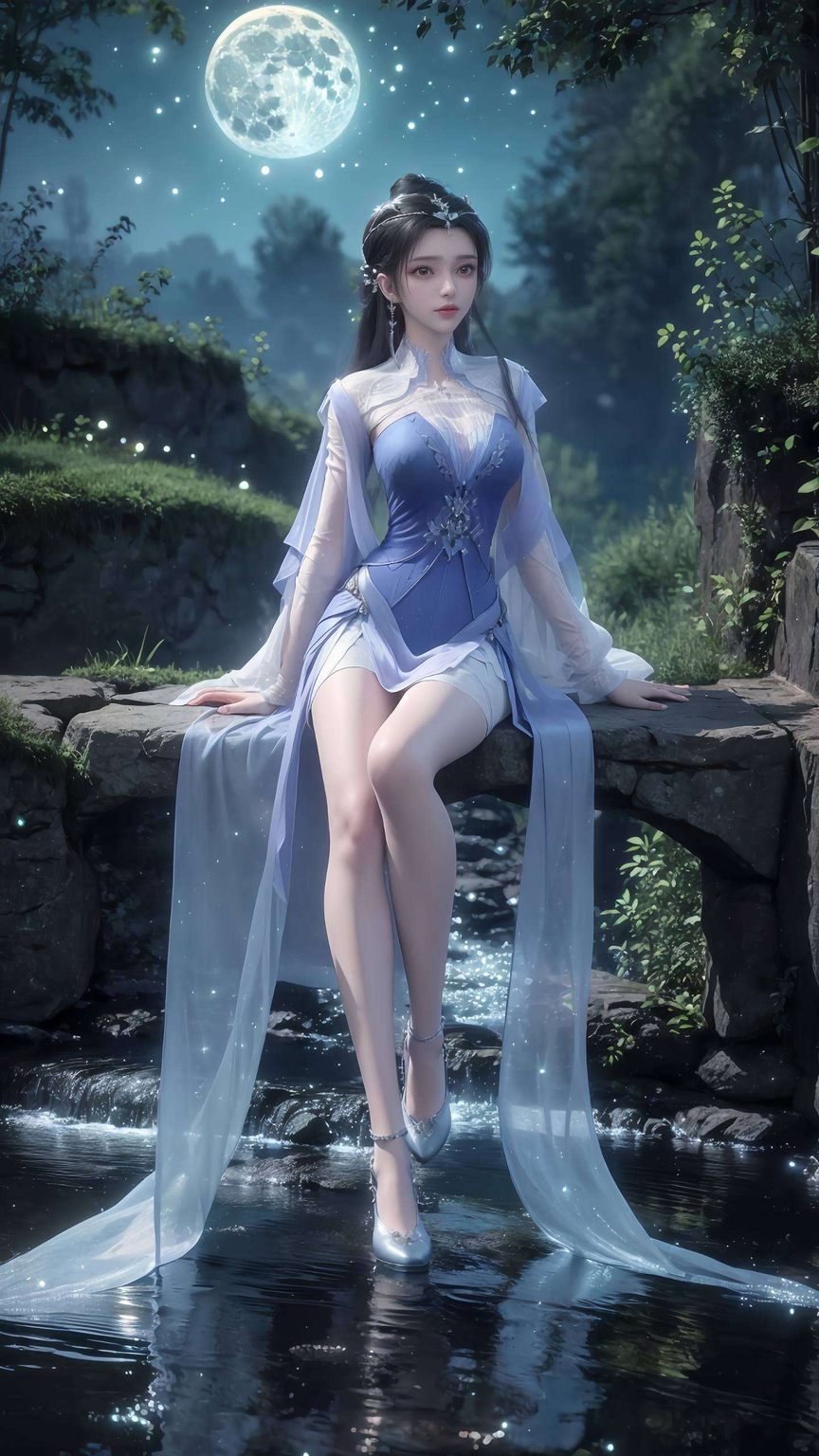 无论是她婉约的姿容还是飘渺的背景这款融合了国漫之魂的电脑壁纸