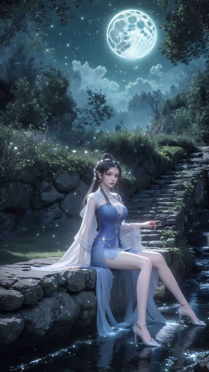 壁纸上的李慕婉李慕婉以其翩翩仙姿