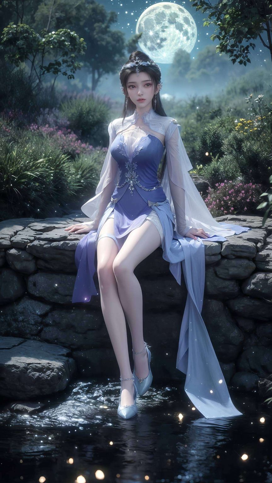 AIGC技术为我们呈现了李慕婉的白衣壁纸李慕婉的国漫之美跃然屏上