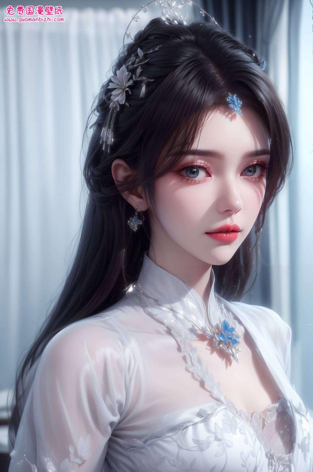 都是一幅动人的国漫壁纸她的美丽