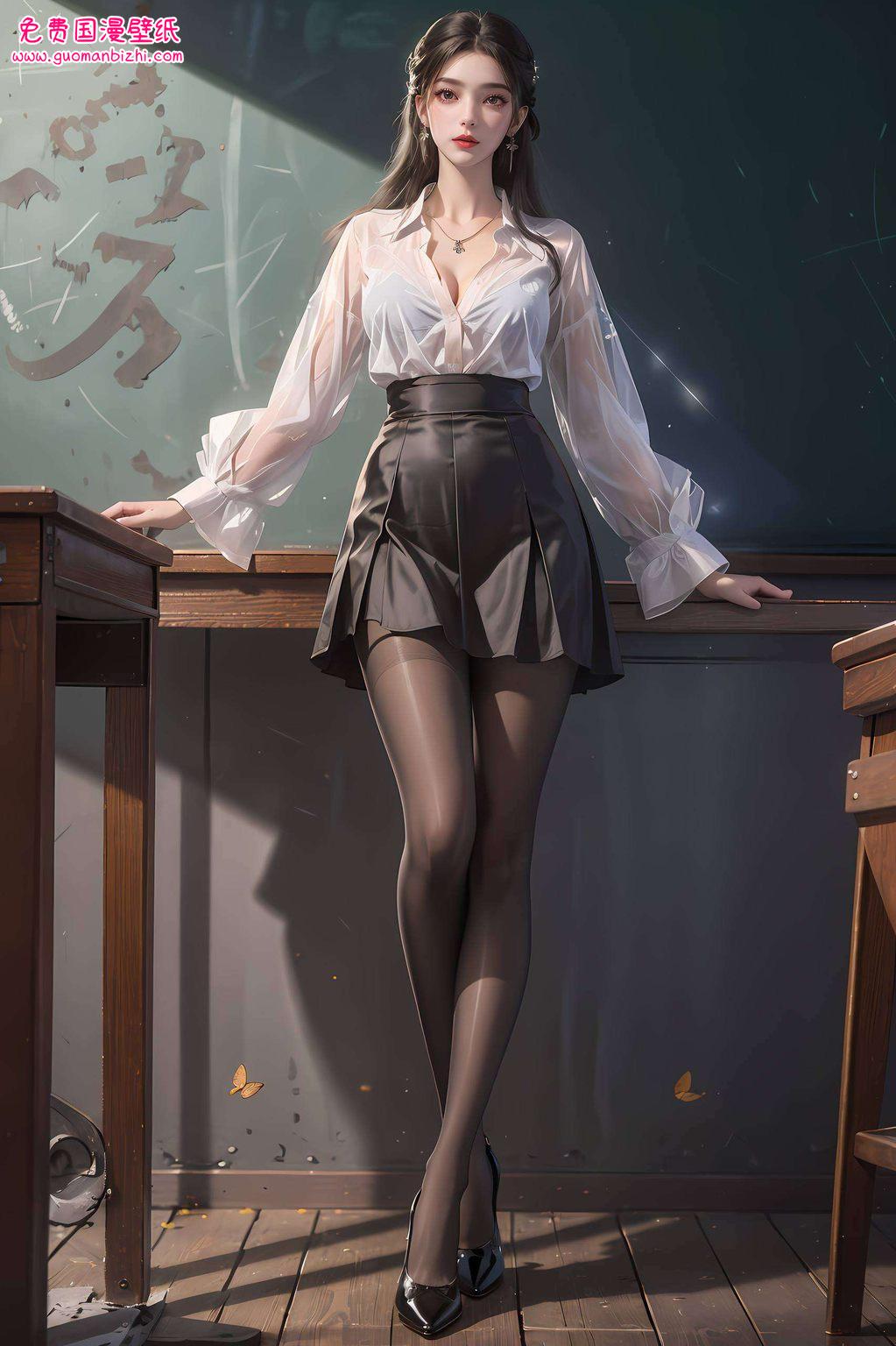 国漫女神的婉约身影搭配细腻的线条与柔和的色调