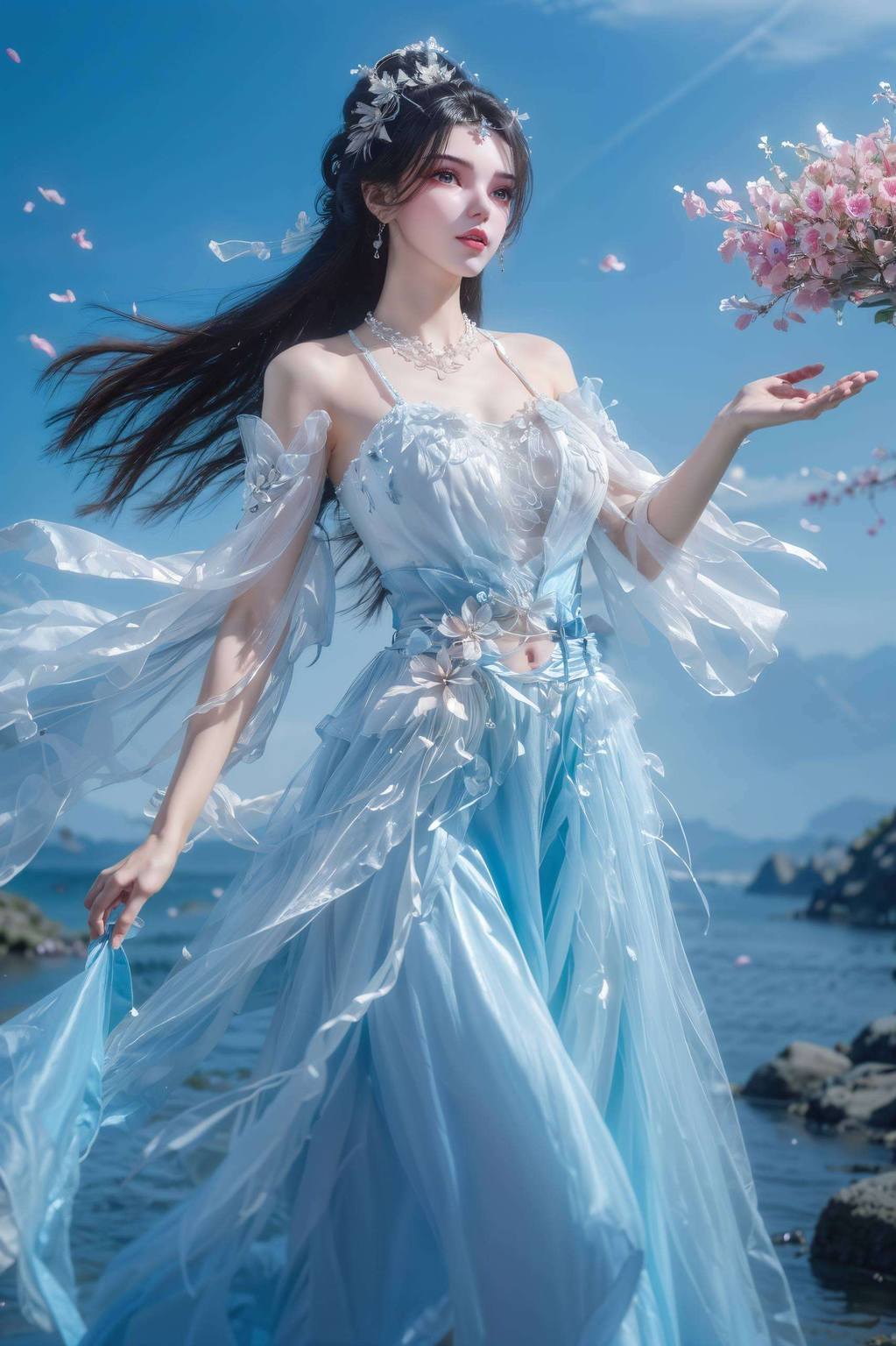 成就一幅令人心动的国漫美女高清壁纸概念图她的婉约之美