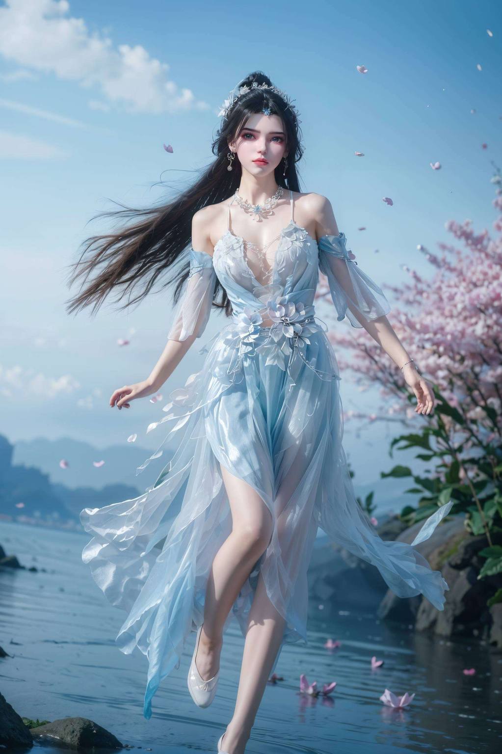 在这场国漫女神与动漫美女的交织中李慕婉翩翩起舞