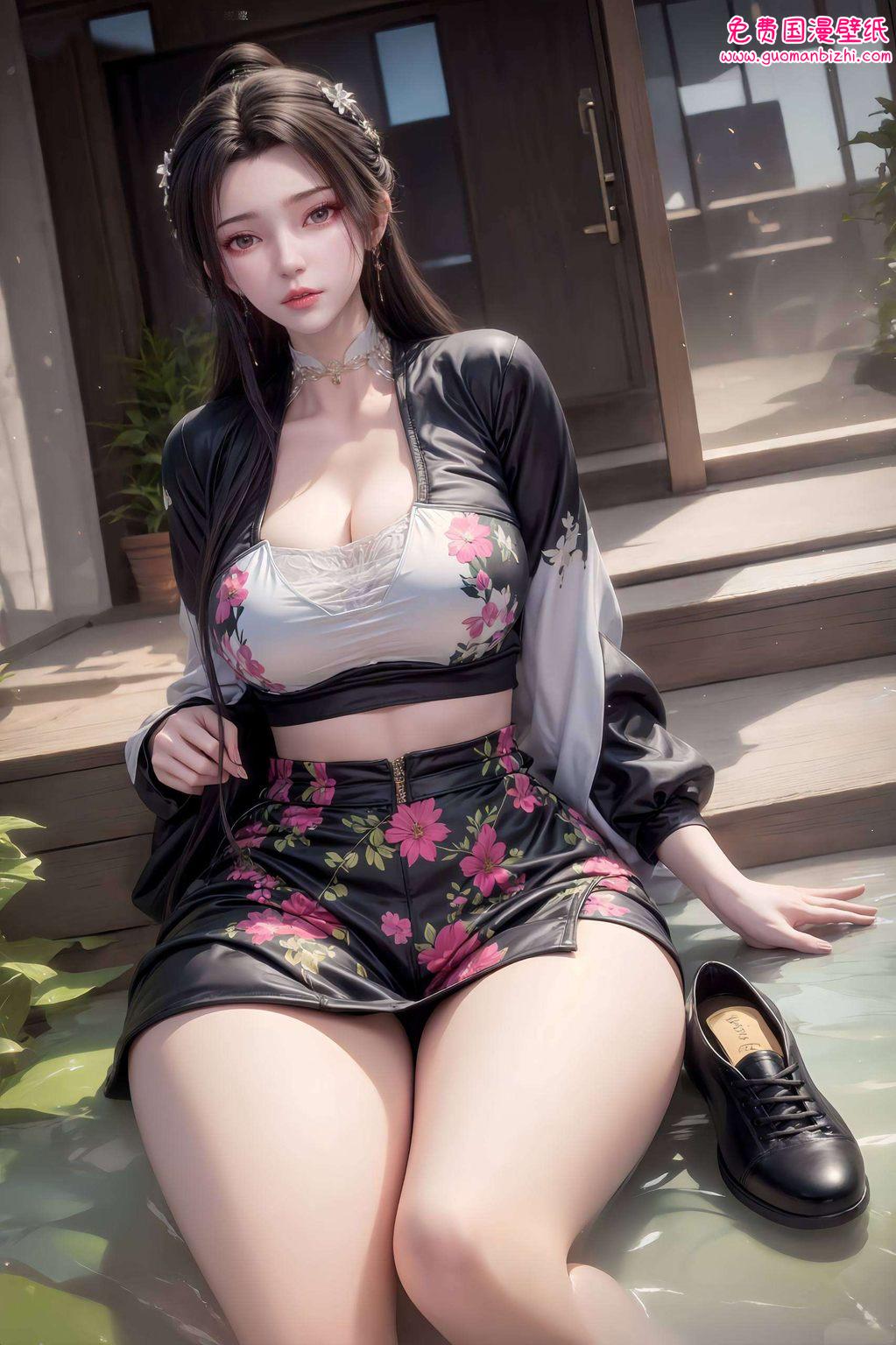 如同国漫美女的倩影温柔地铺展在桌面