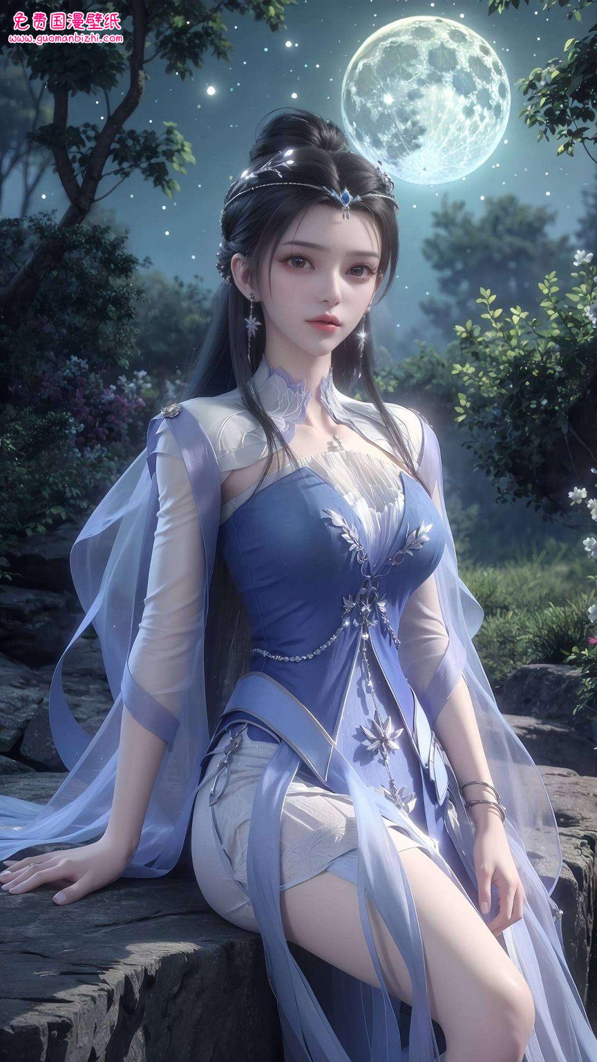仿佛能引领观者穿越至那个玄幻世界的核心国漫女神的倩影与细腻的国漫笔触相映成趣