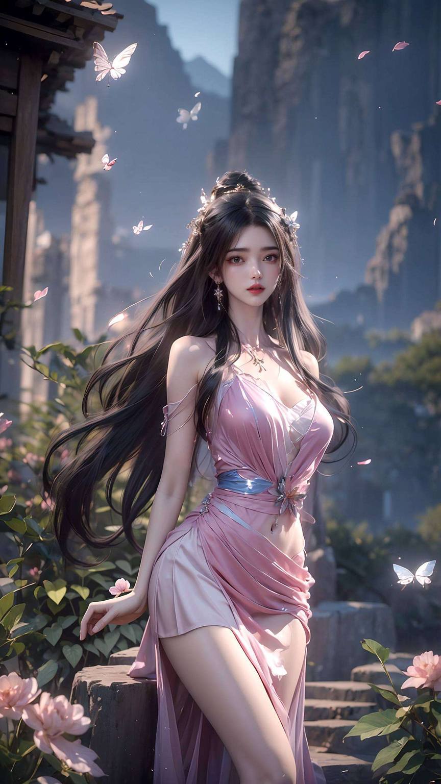 国漫美女的柔情化作一抹国漫壁纸上的灵动色彩