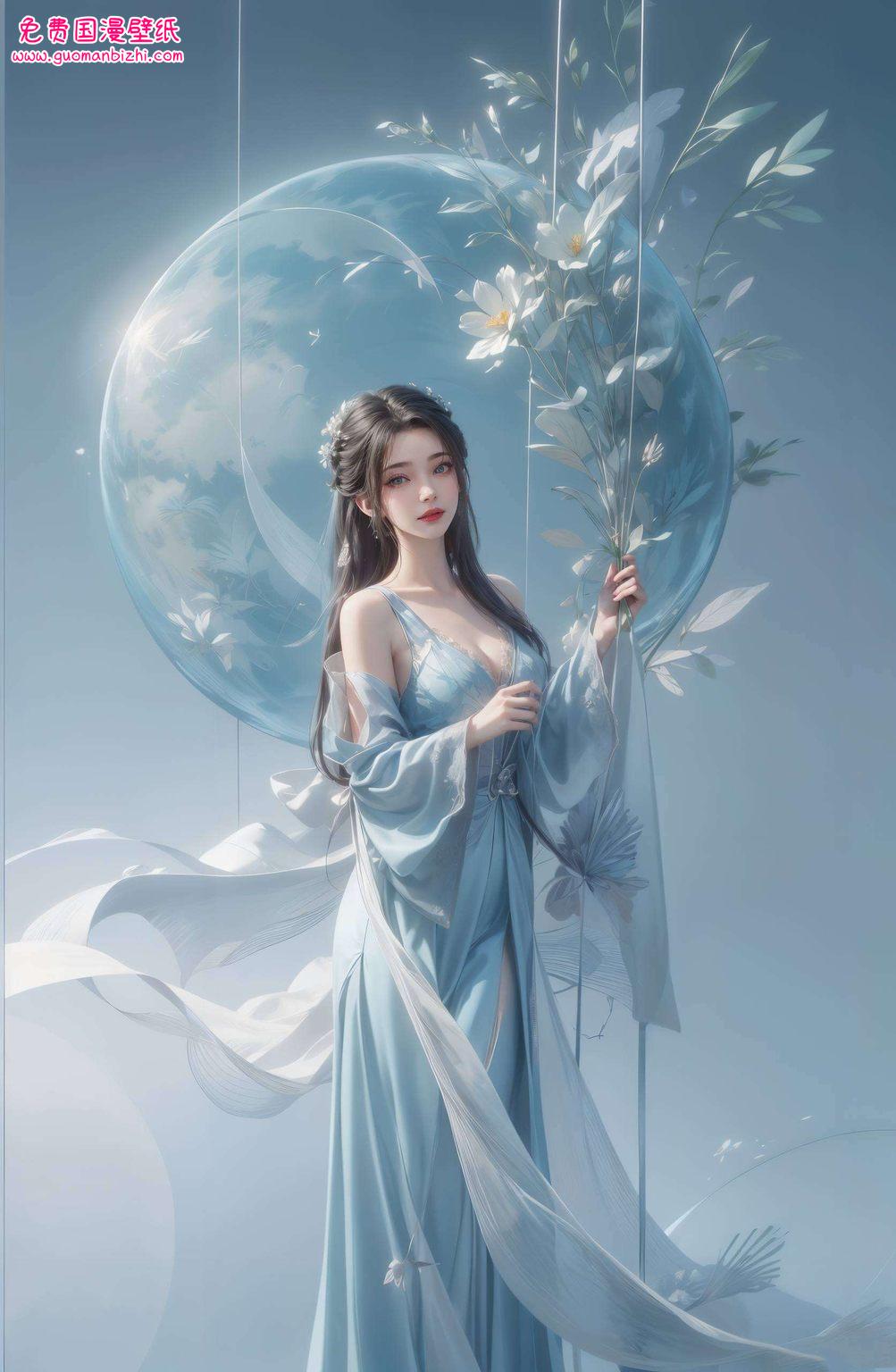 国漫界的“高清美女”代表！谁说神仙不能赶时髦？李慕婉一跃而成电脑桌面真可谓国漫界的时尚先锋！