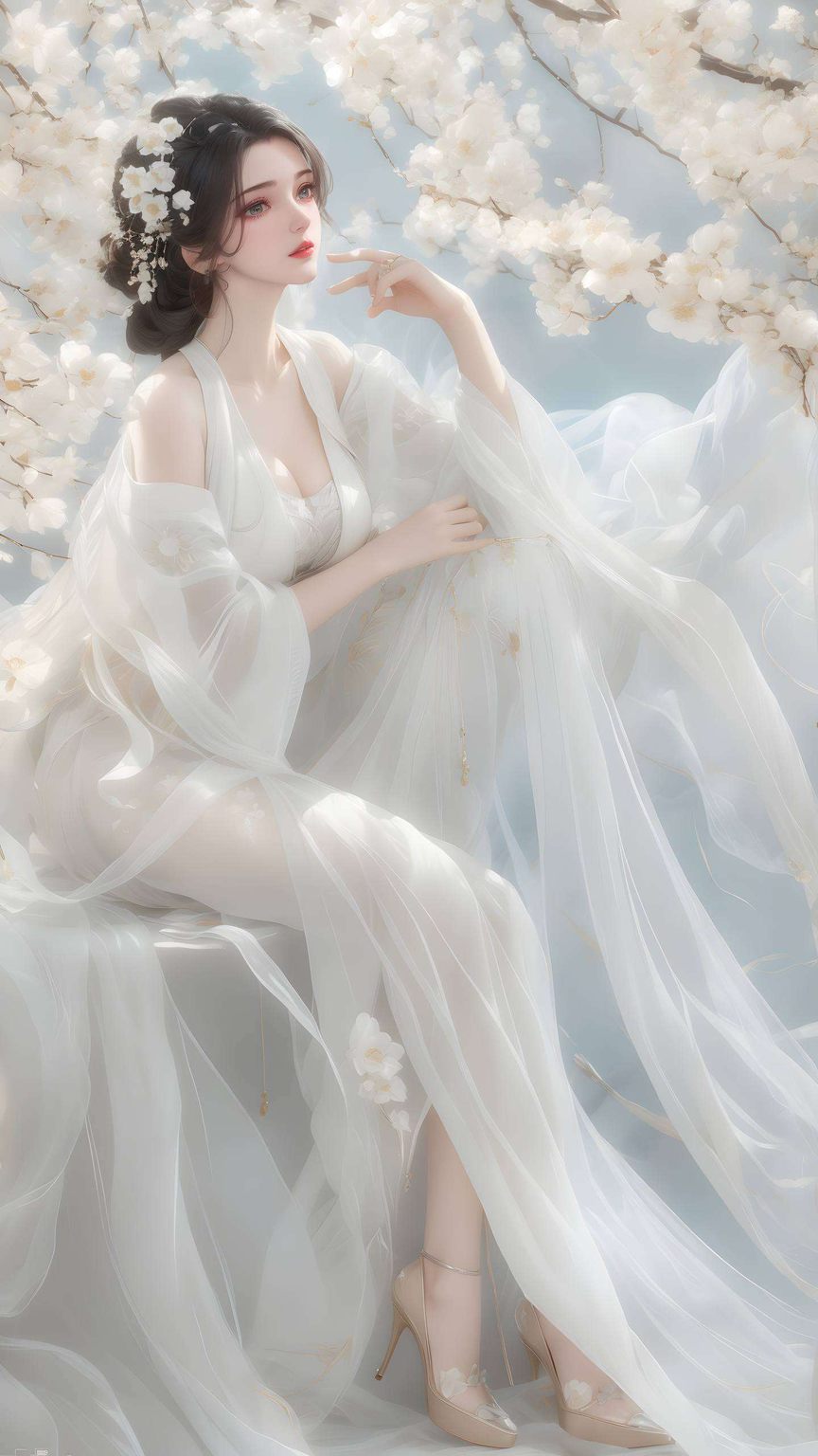 让那份仙韵之美如同她的美貌一样