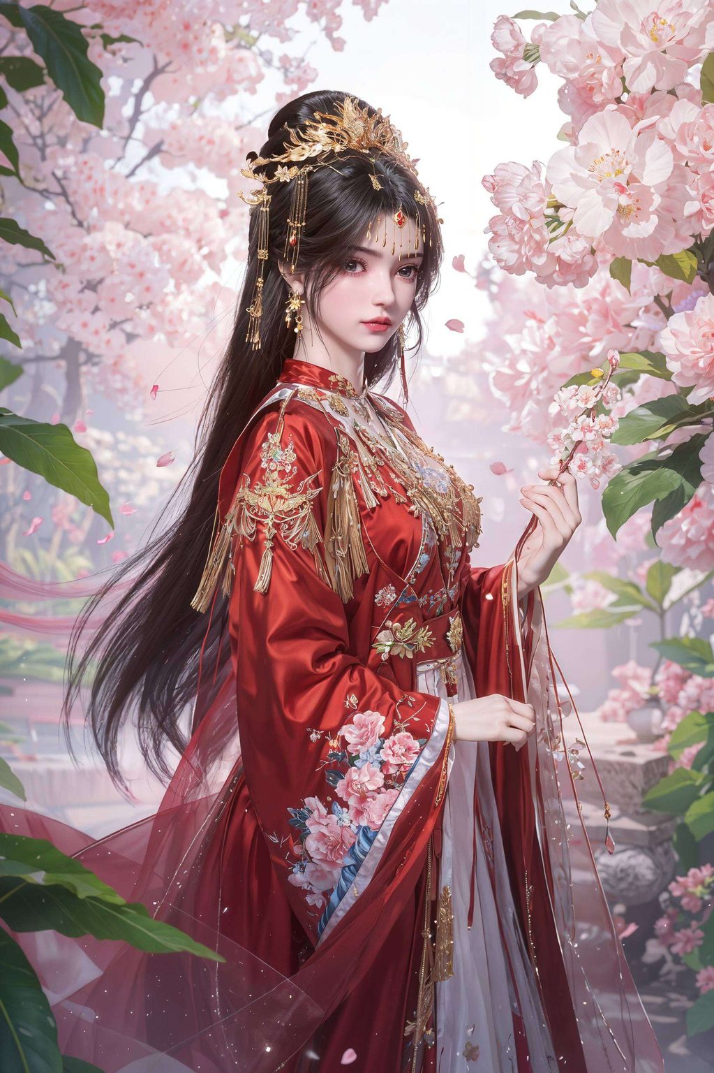李慕婉翩翩起舞在炫彩壁纸的细腻纹理中