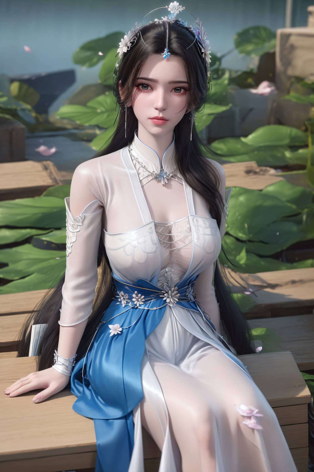 她那如仙子般的美貌在那静谧的夜晚