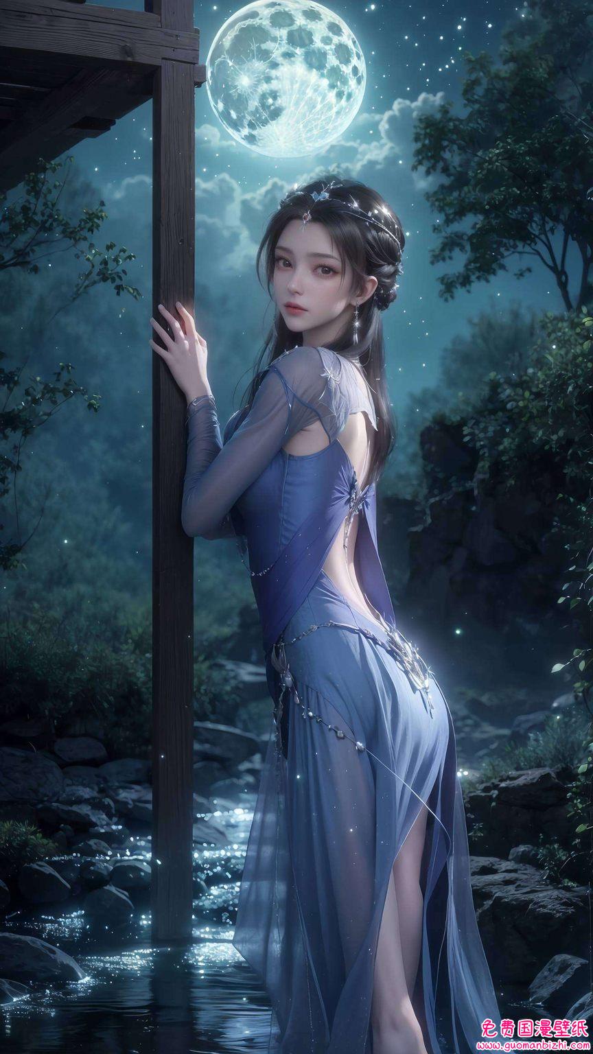 以她的婉约气质和深邃眼神成为了无数国漫迷心中的女神