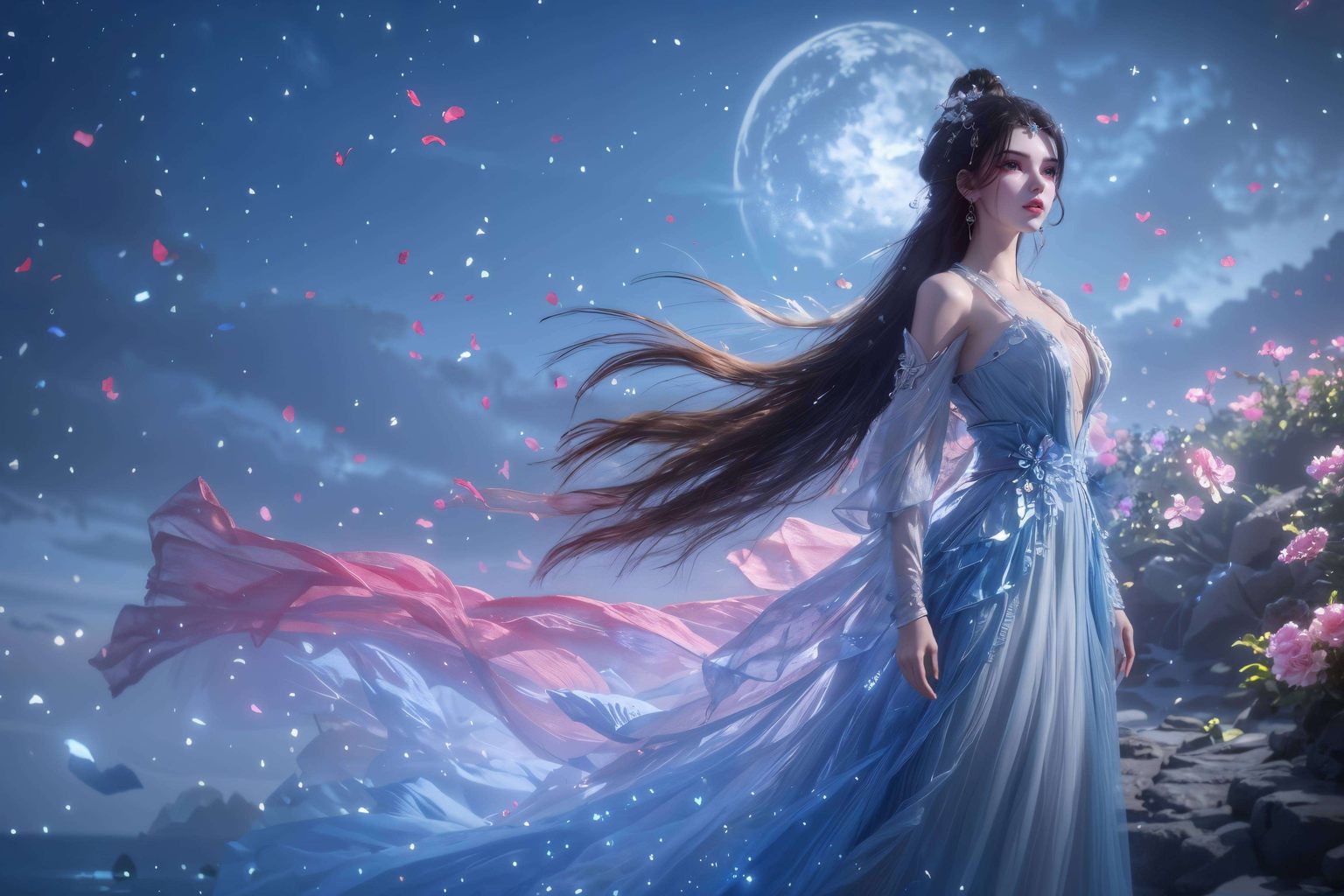 李慕婉以其怀孕大肚子的形象她的每一次出现