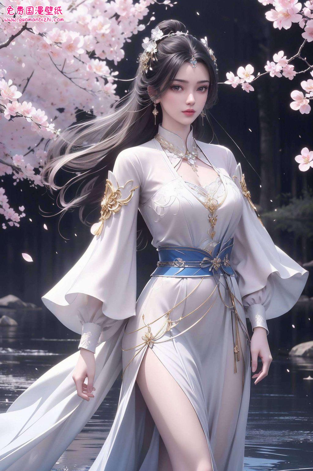 成为无数动漫爱好者心中的国漫女神发髻高挽