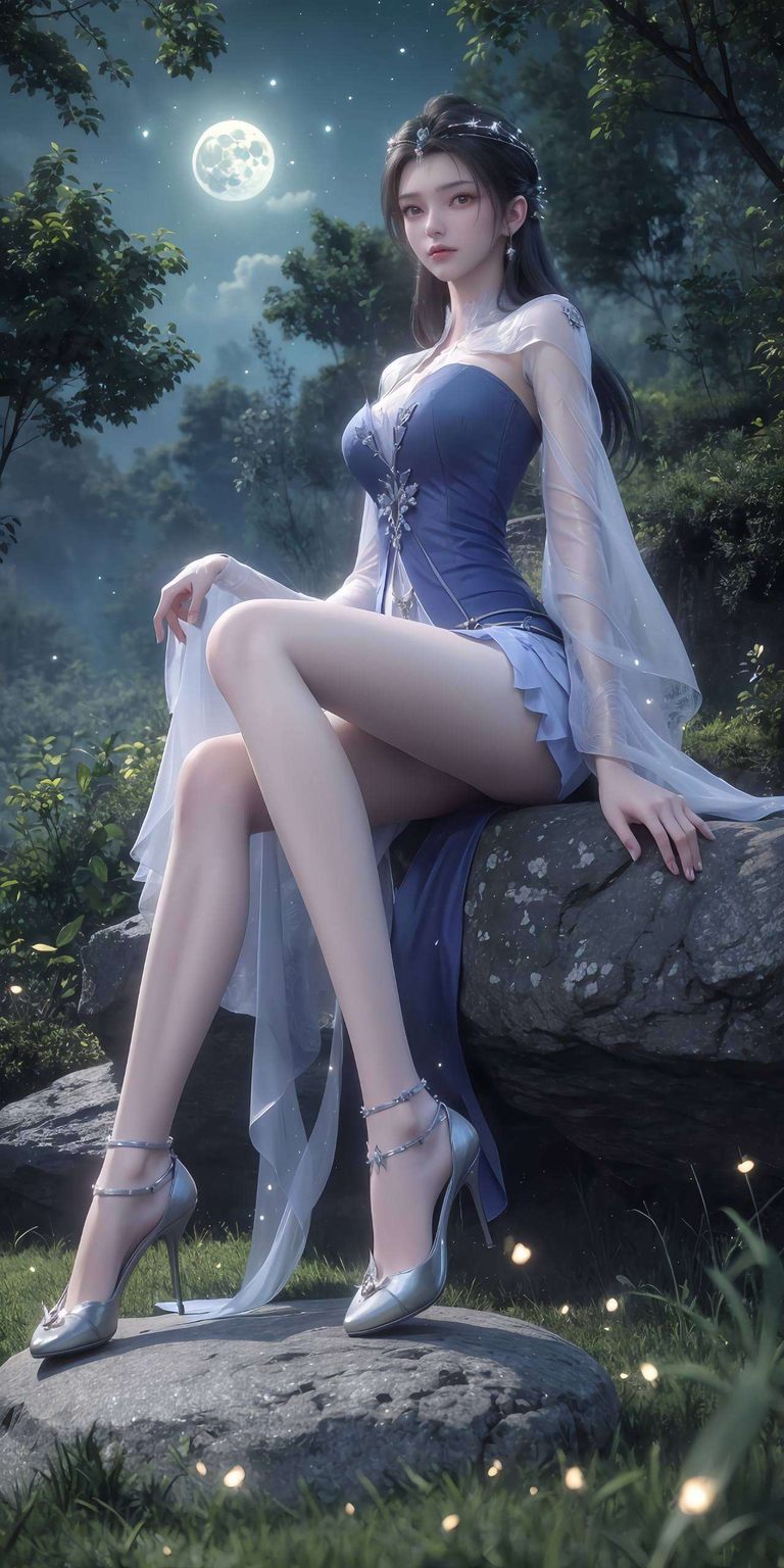 她的身影又蕴含着玄幻故事的神秘