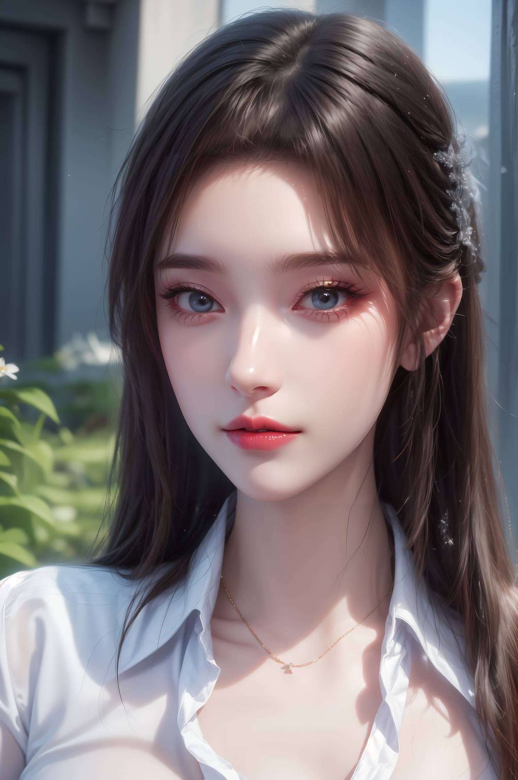 宛若壁画中的女神在这绚烂的苹果炫彩壁纸中