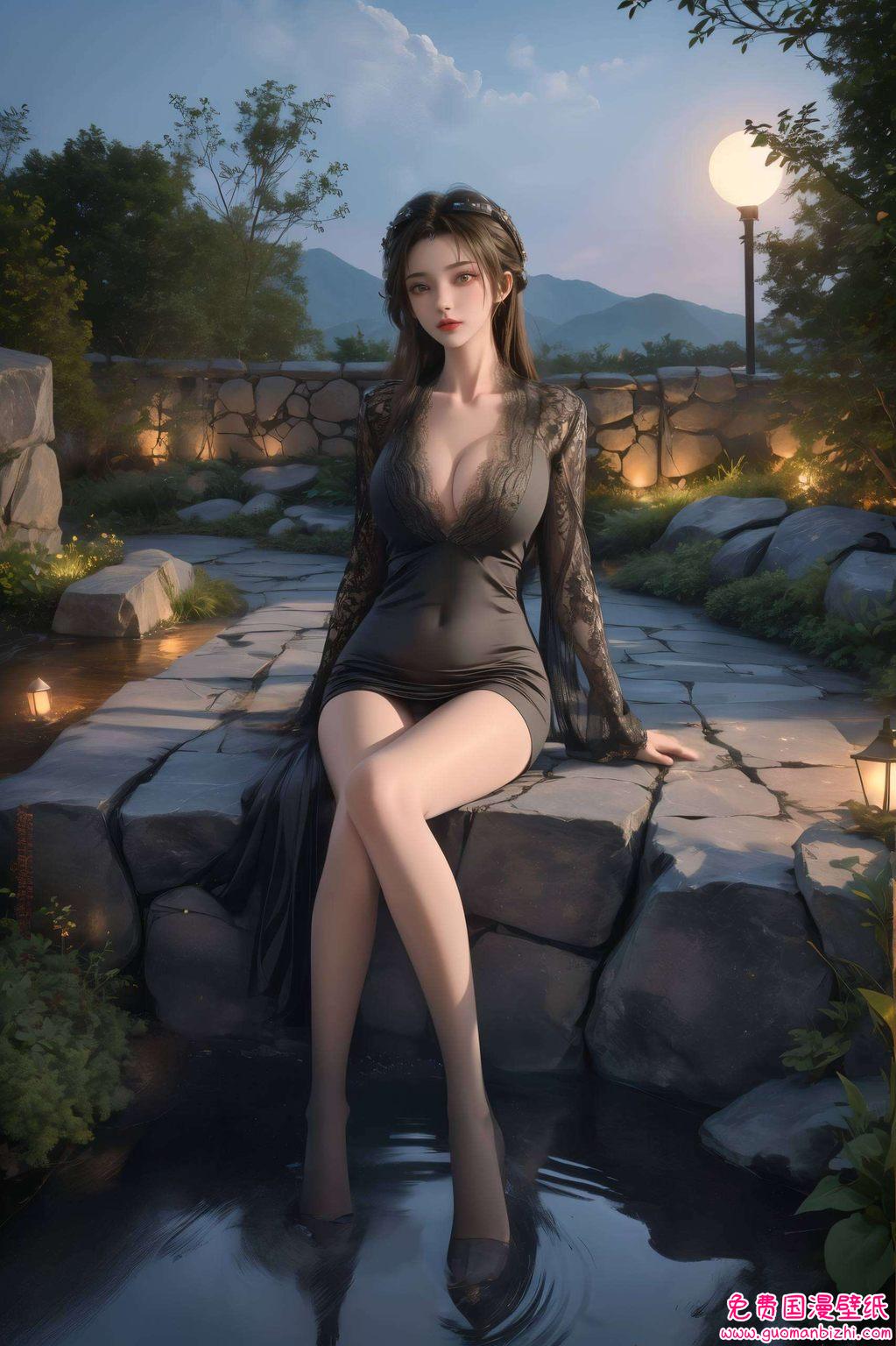 她那高清4K的绝美容颜在炫彩壁纸的完美像素世界中