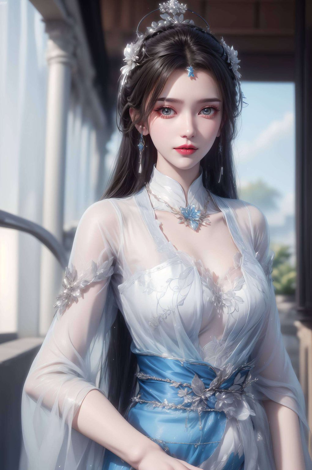 化作苹果炫彩壁纸上的灵动灵魂都是国漫女神的温柔凝视