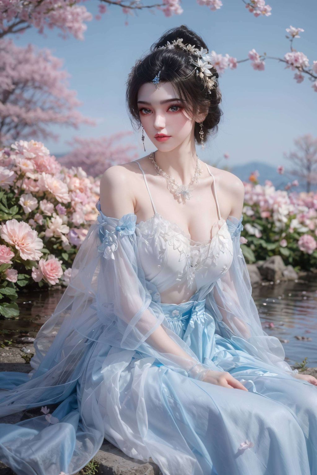 成为了国漫壁纸上的绝美风景她的身影