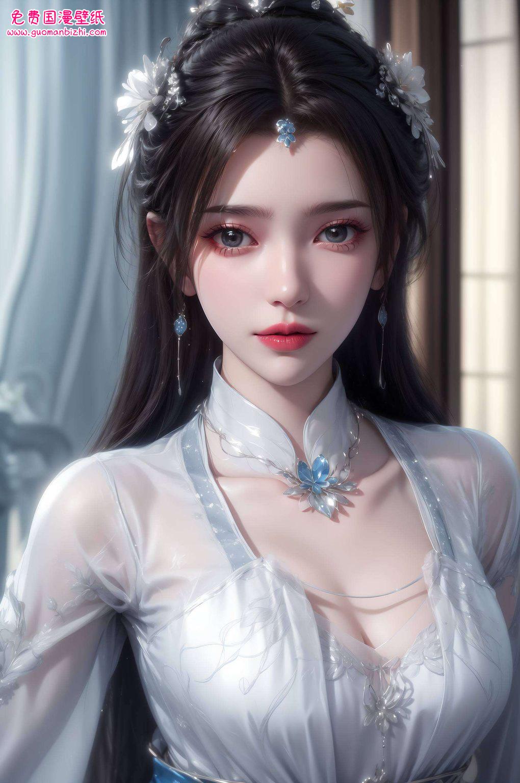 平板墙纸上的她李慕婉那令人心动的倩影