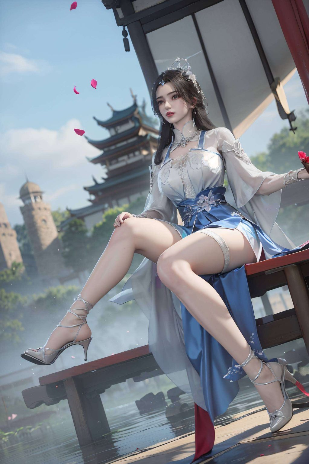 让人忍不住将这份美丽那飘逸的长发