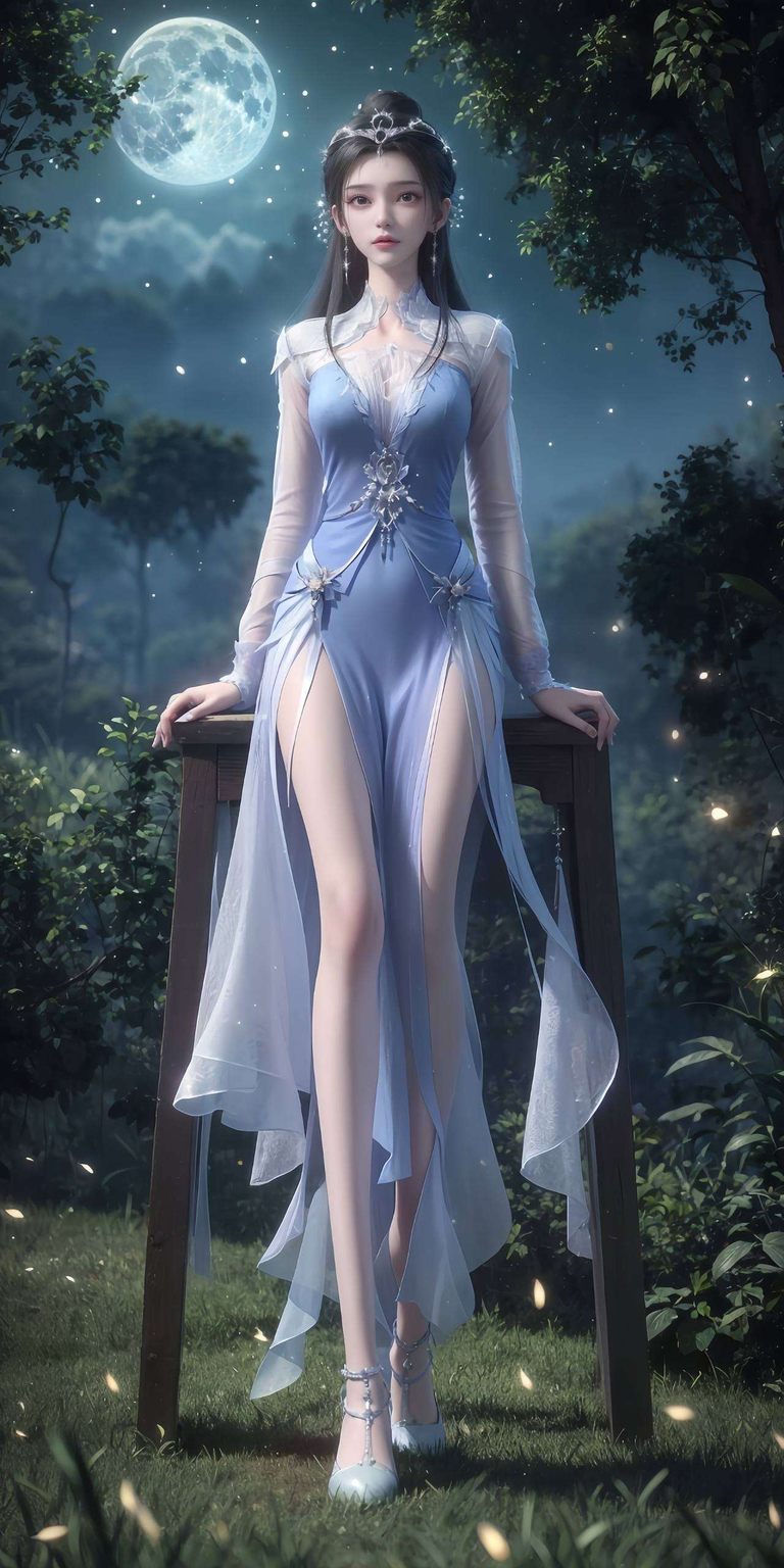 彰显出国漫女神的独特魅力她的眼神深邃如夜