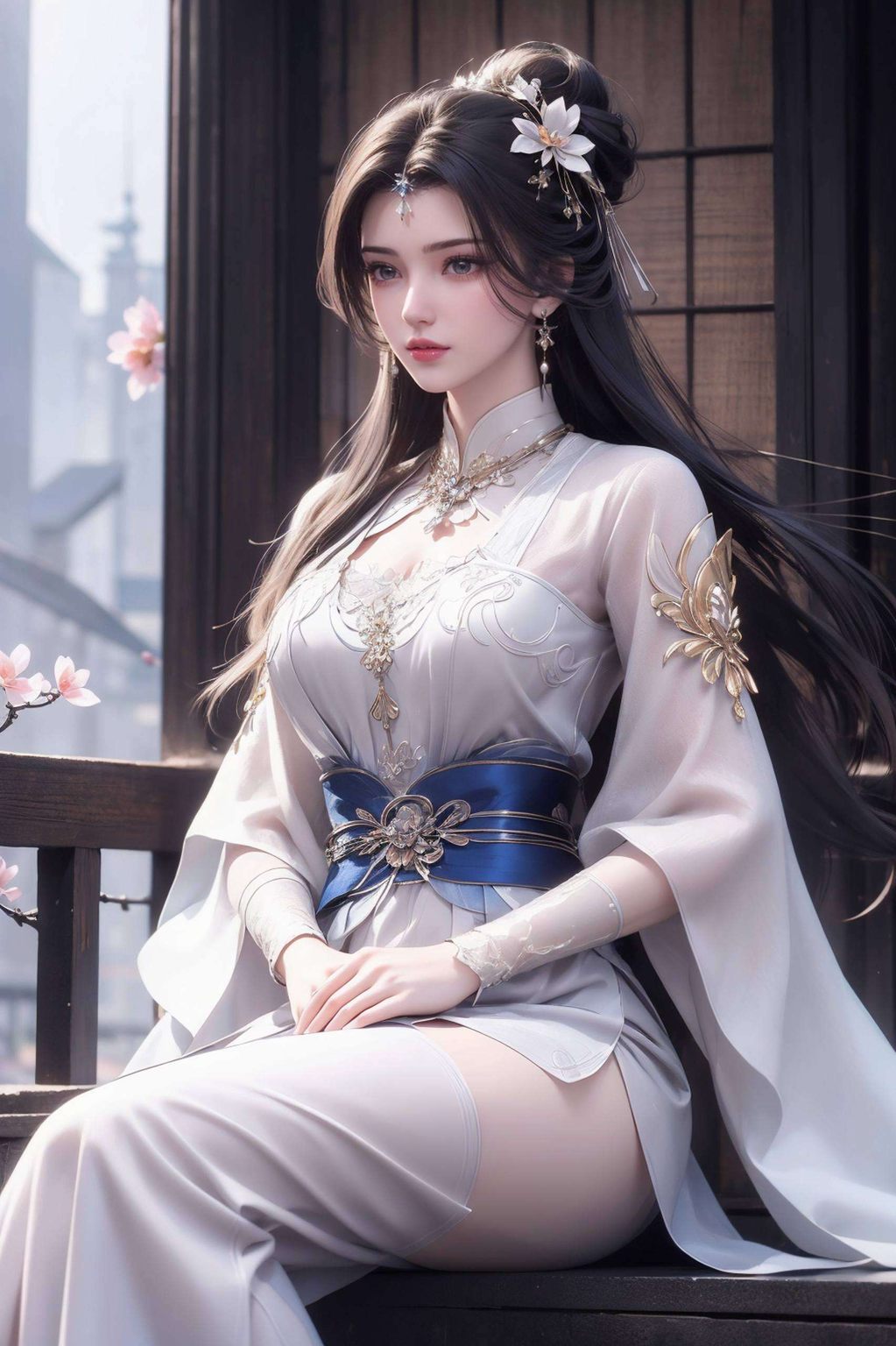 李慕婉那婉约的美态仿佛诉说着动漫美女的永恒传说