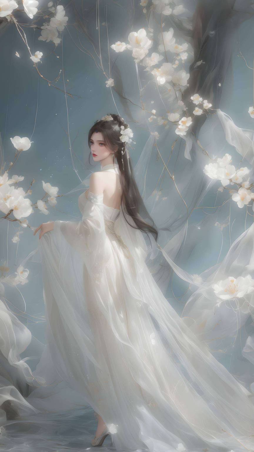 她的身姿轻盈如仙让人感叹这世间美好