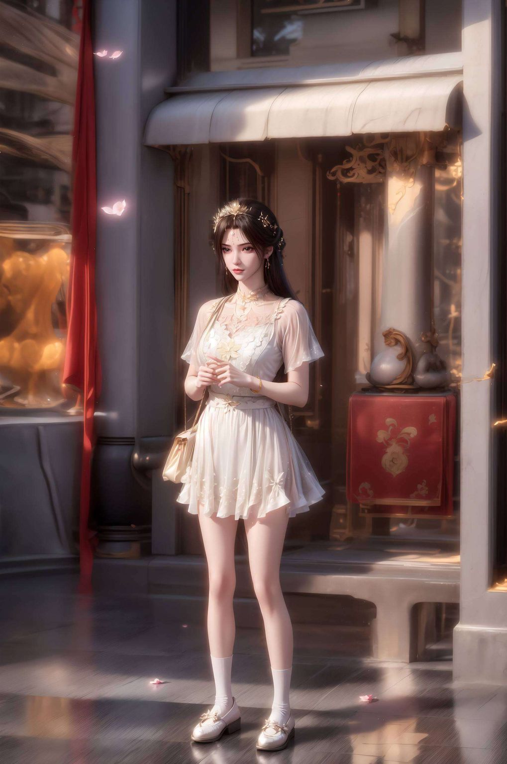 她的壁纸在手机上闪耀那如仙子般的身影