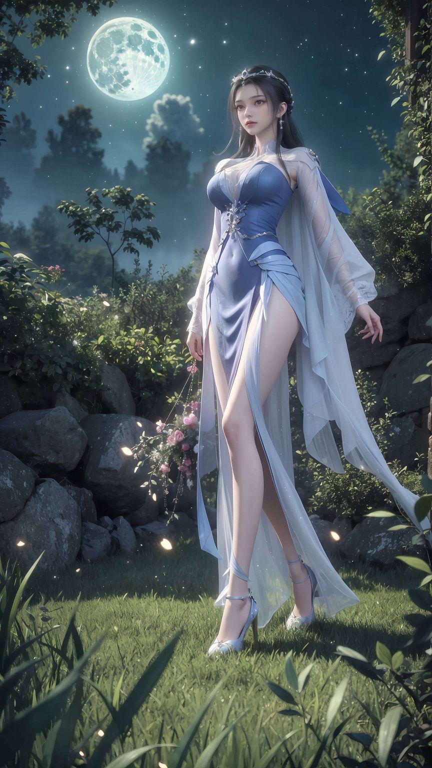 不禁赞叹：“此画中仙李慕婉以其婉约之姿